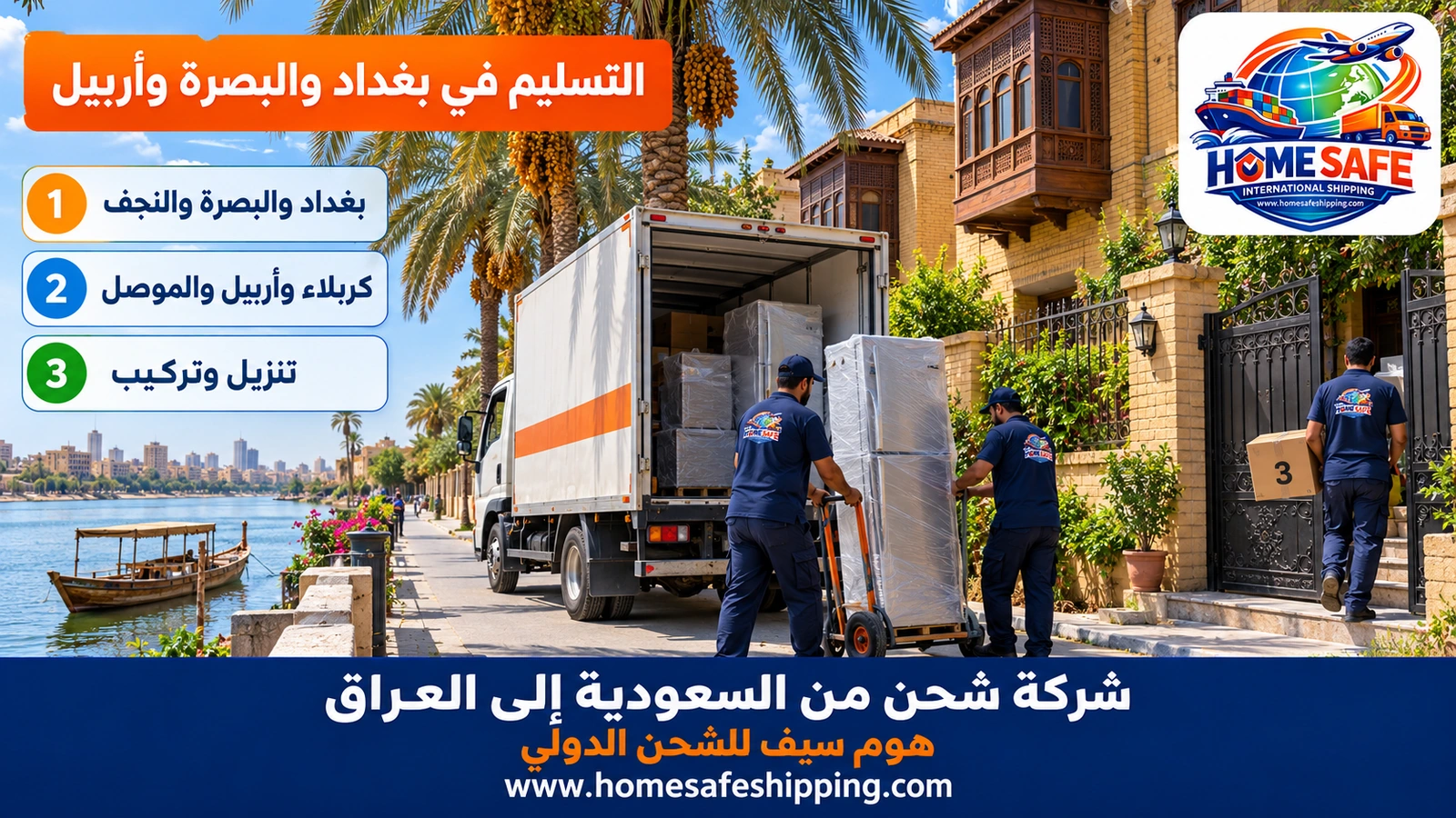 التسليم في بغداد والبصرة وأربيل