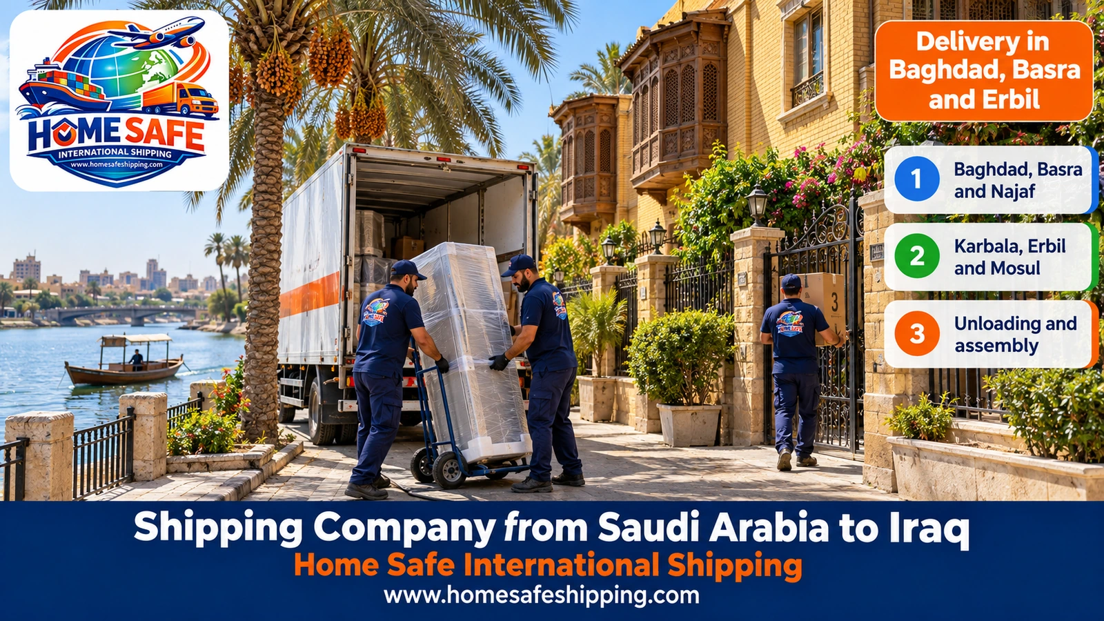 Delivery in Baghdad, Basra and Erbil