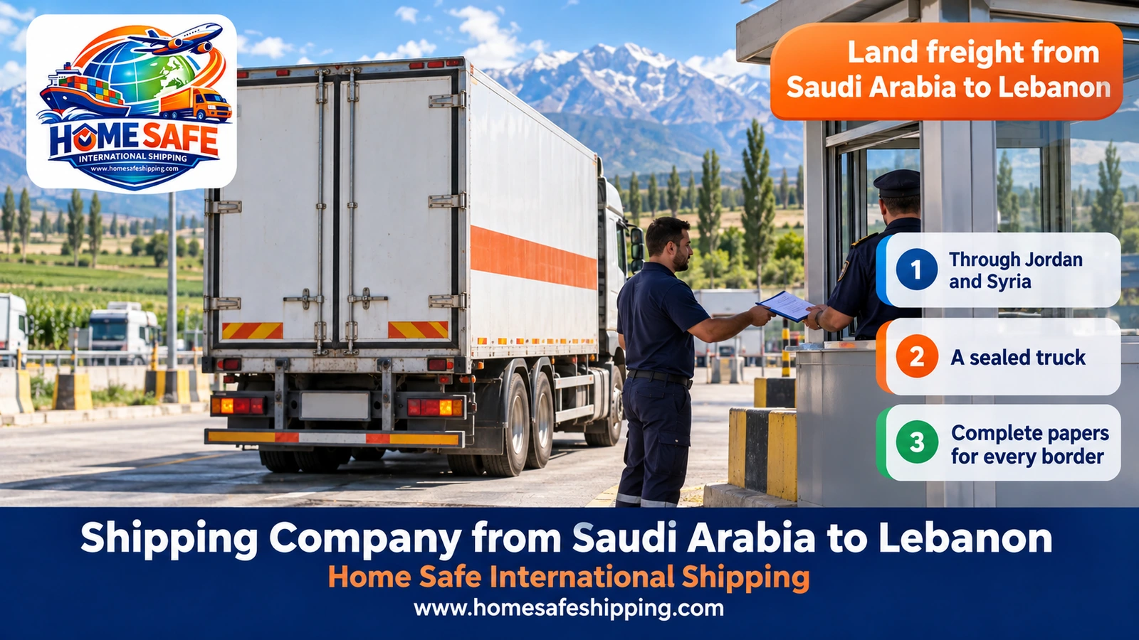 Land freight from Saudi Arabia to Lebanon