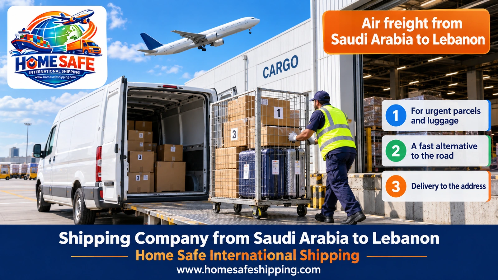 Air freight from Saudi Arabia to Lebanon