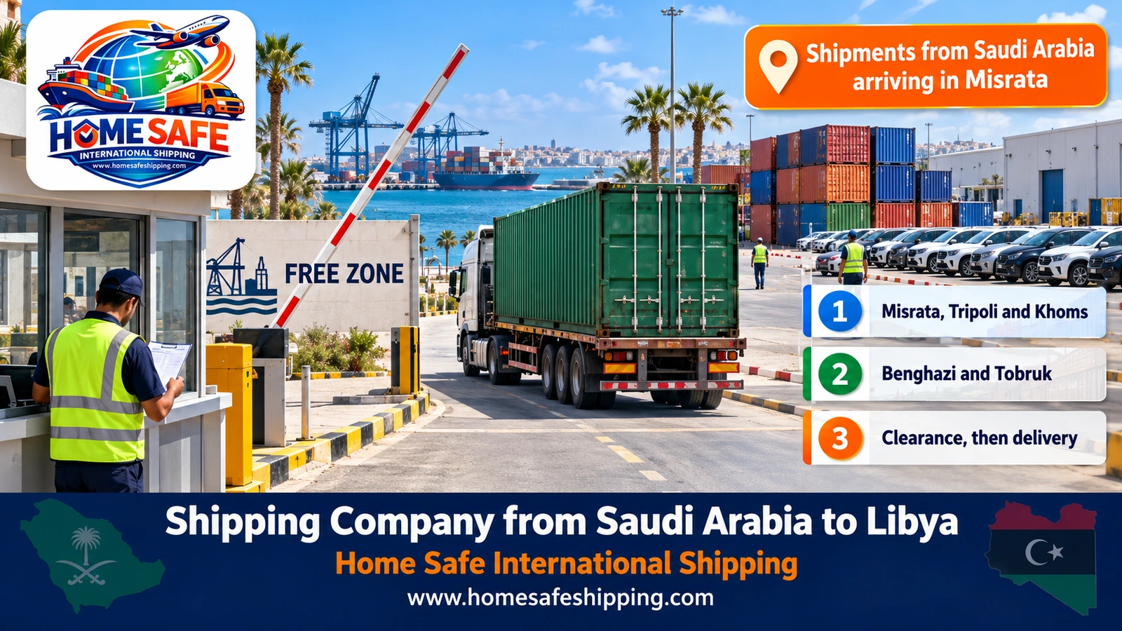 Shipments from Saudi Arabia arriving in Misrata