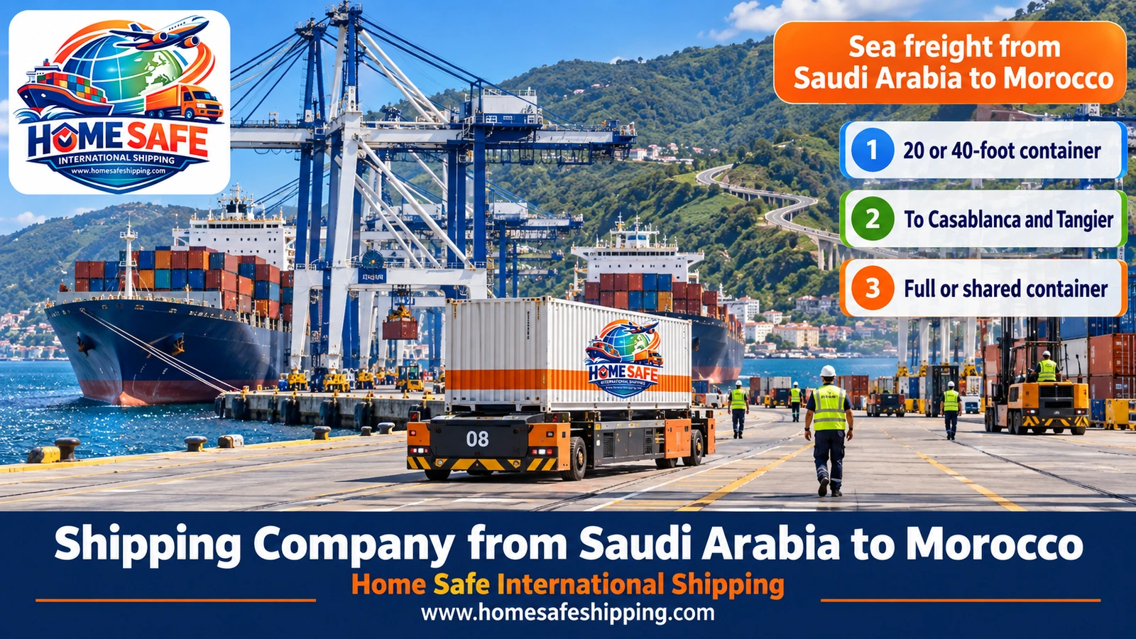 Sea freight from Saudi Arabia to Morocco