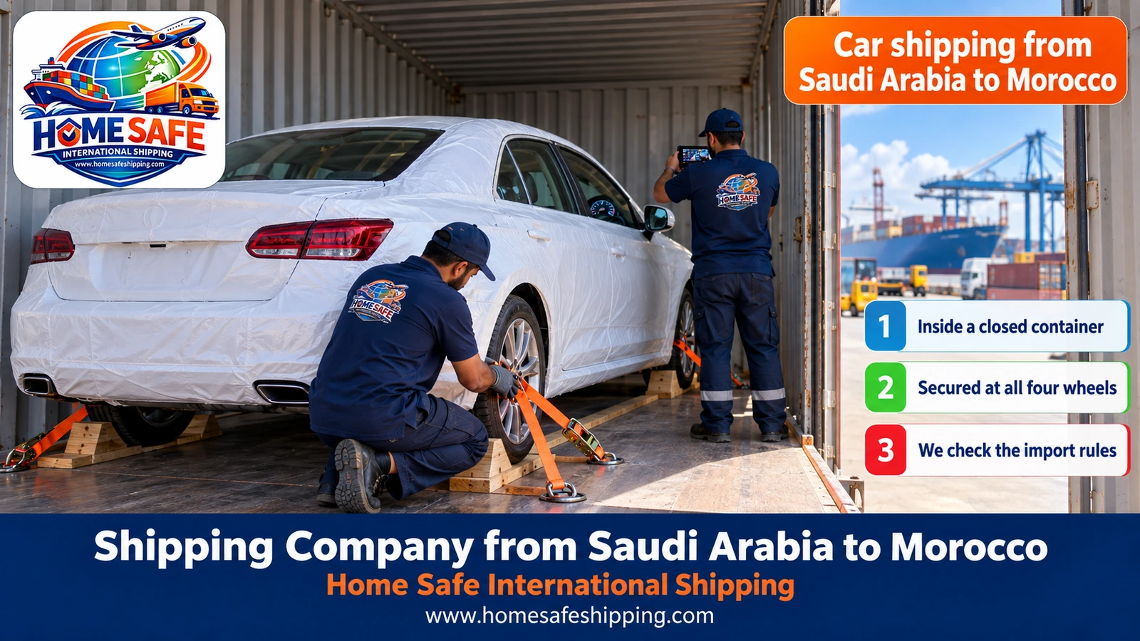 Car shipping from Saudi Arabia to Morocco