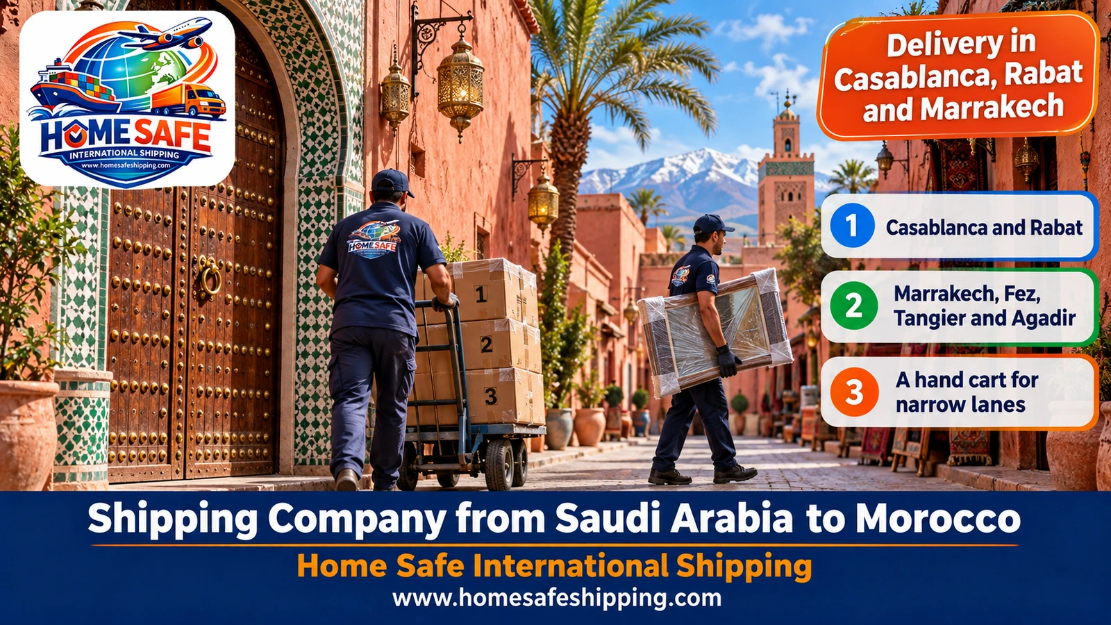 Delivery in Casablanca, Rabat and Marrakech