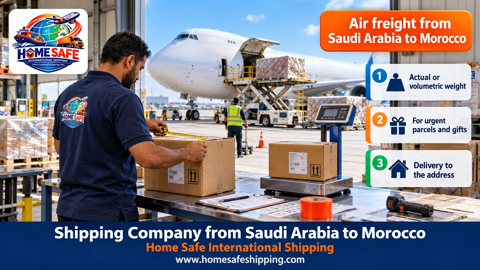 Air freight from Saudi Arabia to Morocco