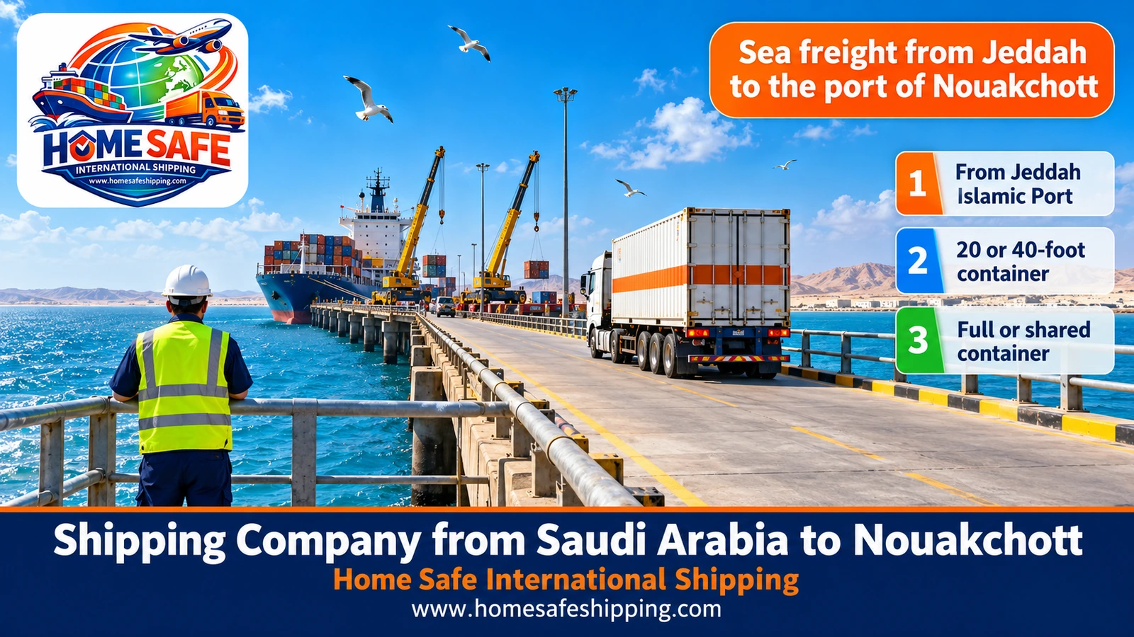Sea freight from Jeddah to the port of Nouakchott