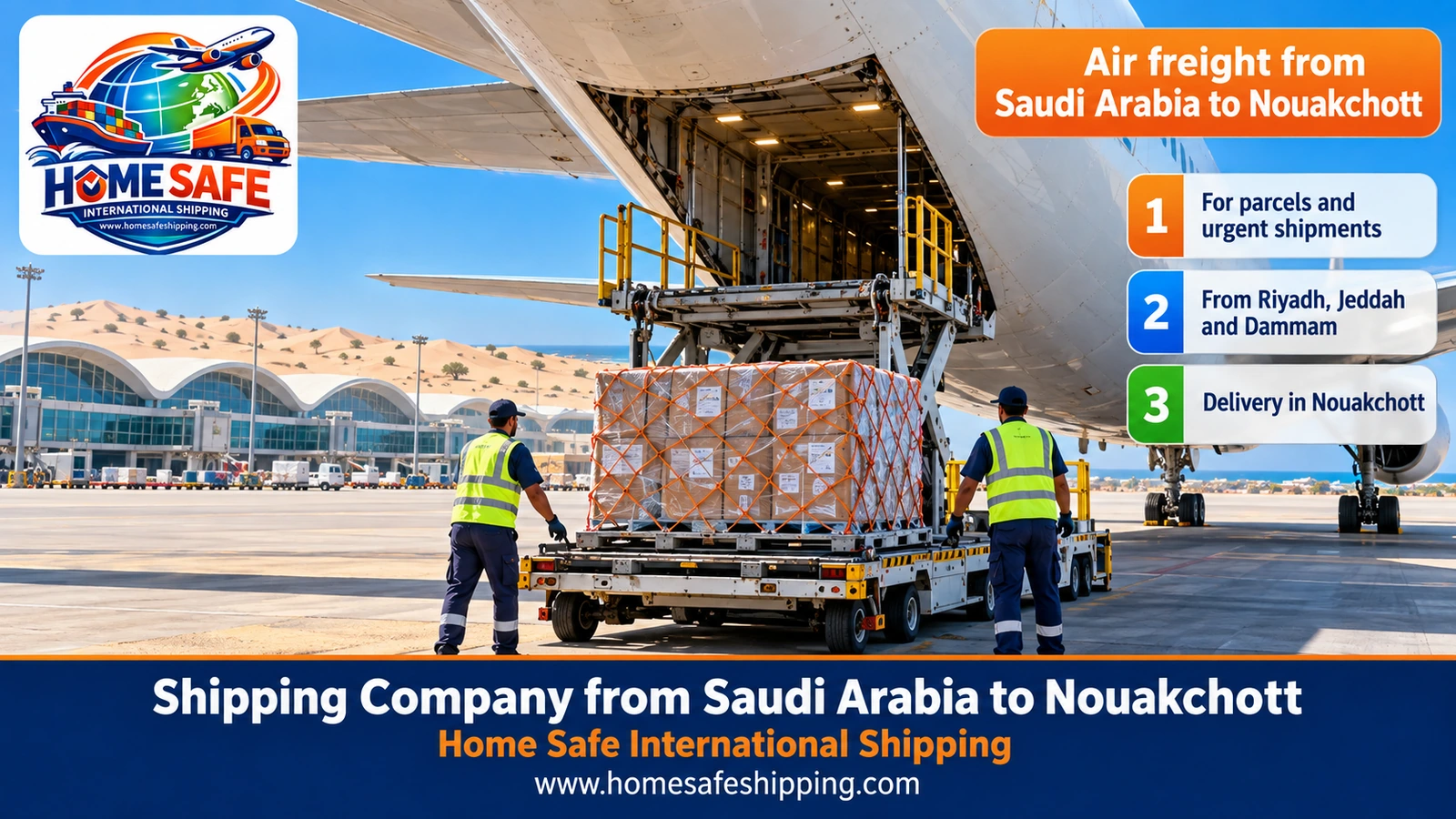 Air freight from Saudi Arabia to Nouakchott
