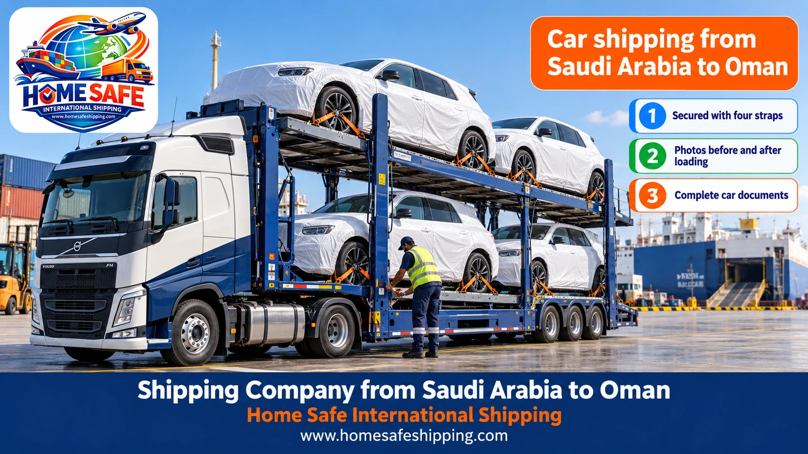 Car shipping from Saudi Arabia to Oman