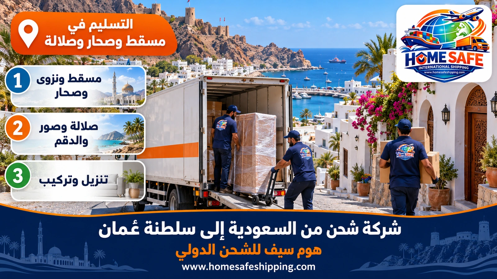 التسليم في مسقط وصحار وصلالة