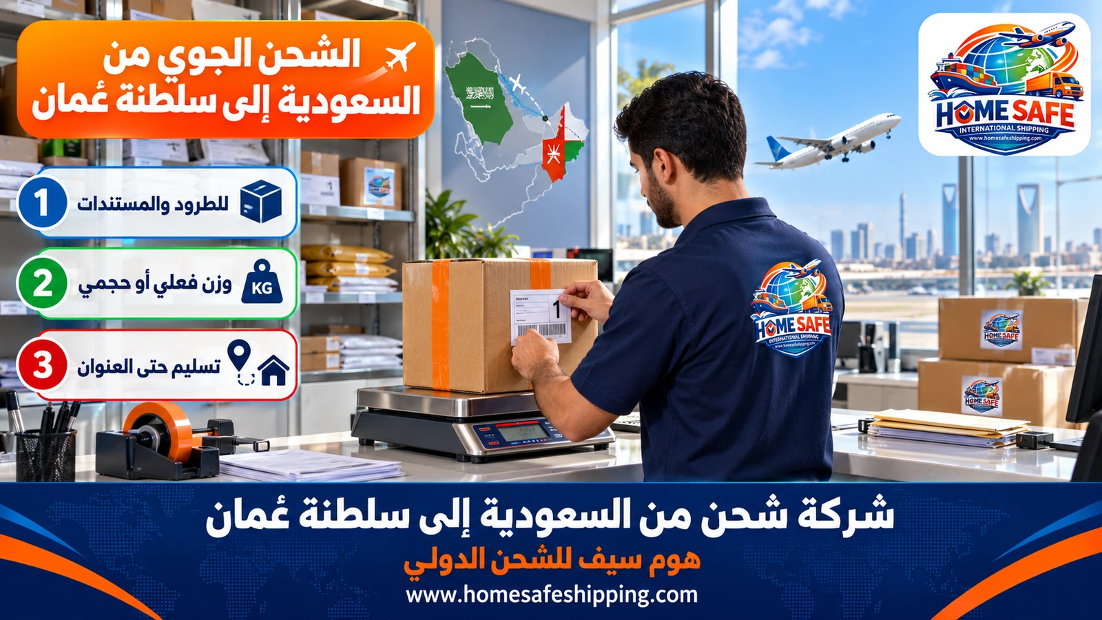 الشحن الجوي من السعودية إلى سلطنة عُمان