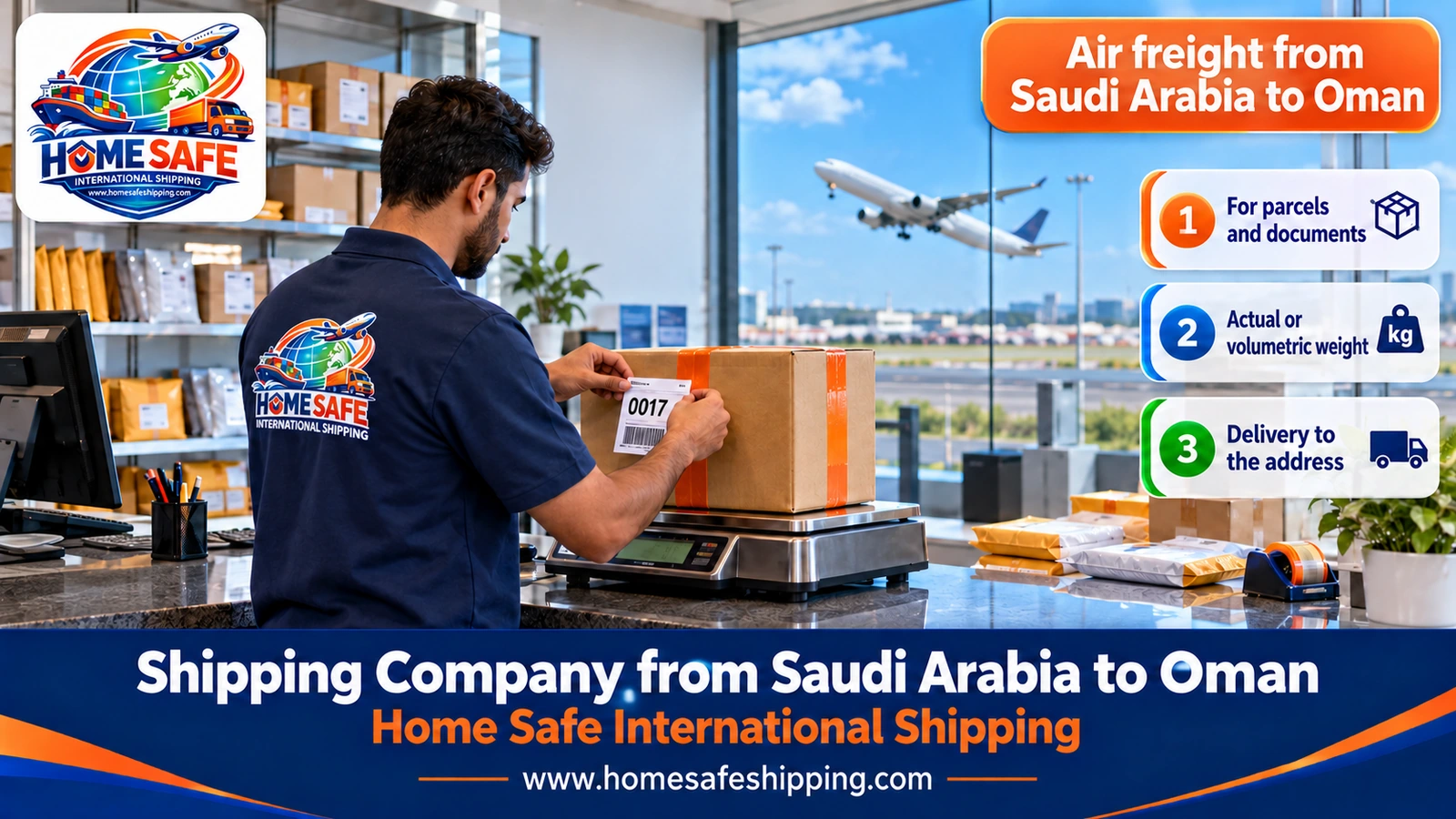 Air freight from Saudi Arabia to Oman