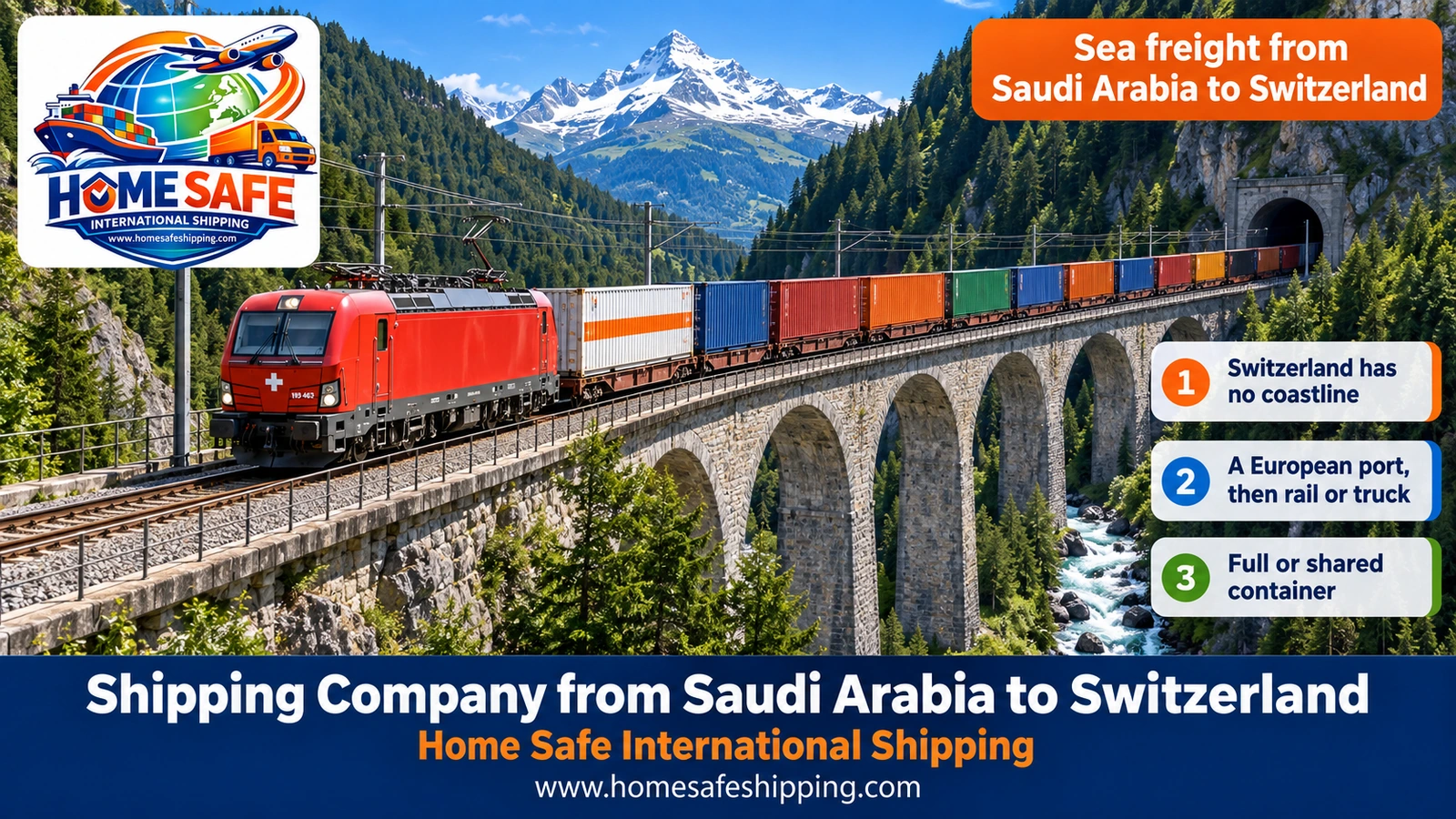 Sea freight from Saudi Arabia to Switzerland