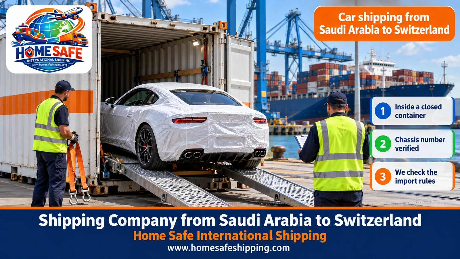 Car shipping from Saudi Arabia to Switzerland