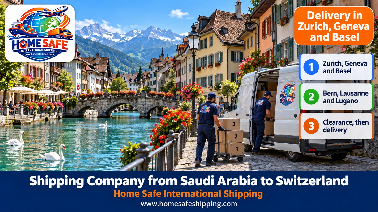 Delivery in Zurich, Geneva and Basel