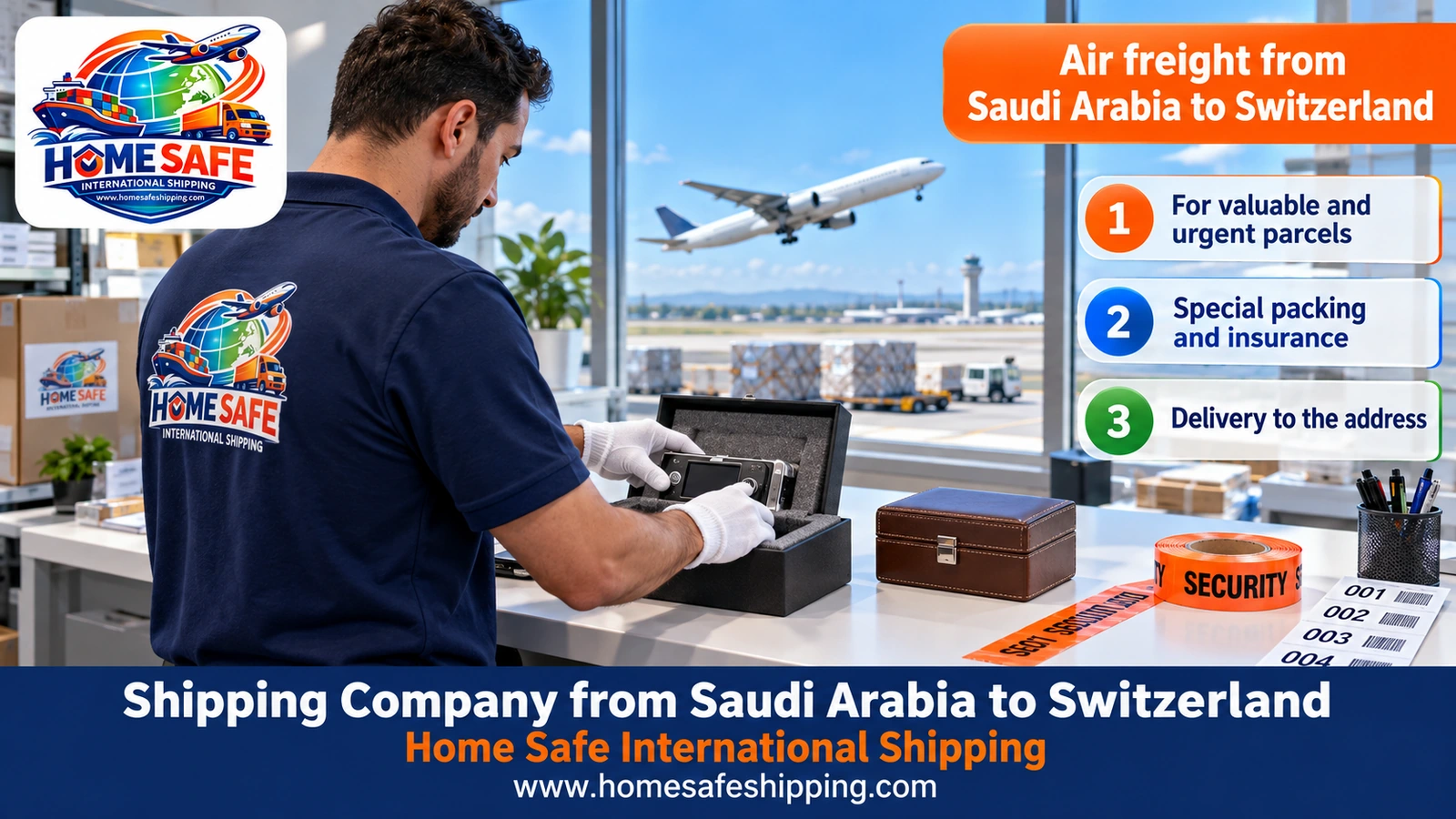 Air freight from Saudi Arabia to Switzerland