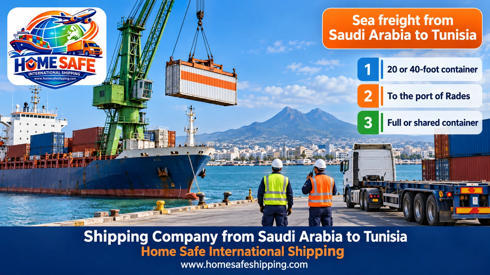 Sea freight from Saudi Arabia to Tunisia