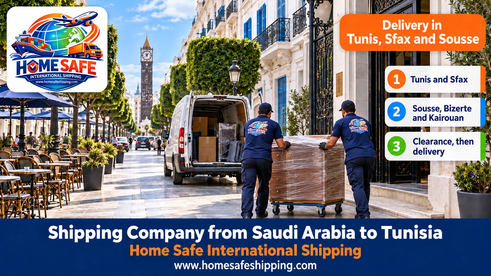 Delivery in Tunis, Sfax and Sousse