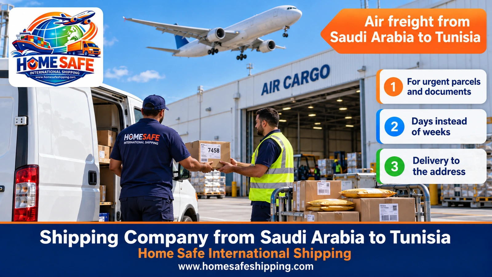 Air freight from Saudi Arabia to Tunisia