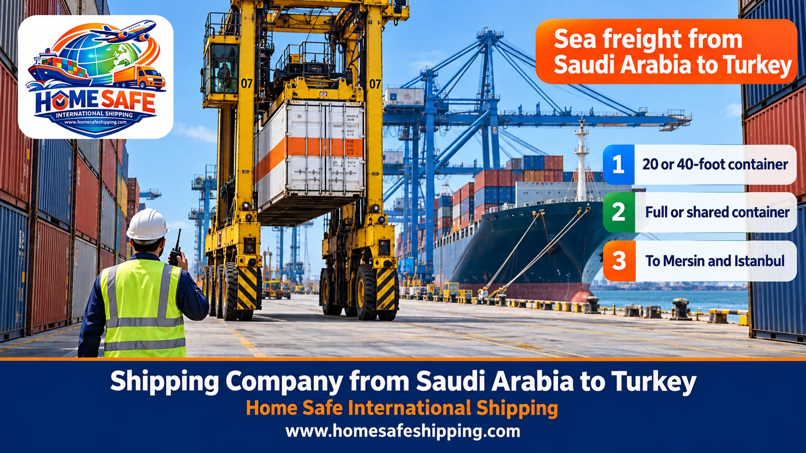 Sea freight from Saudi Arabia to Turkey