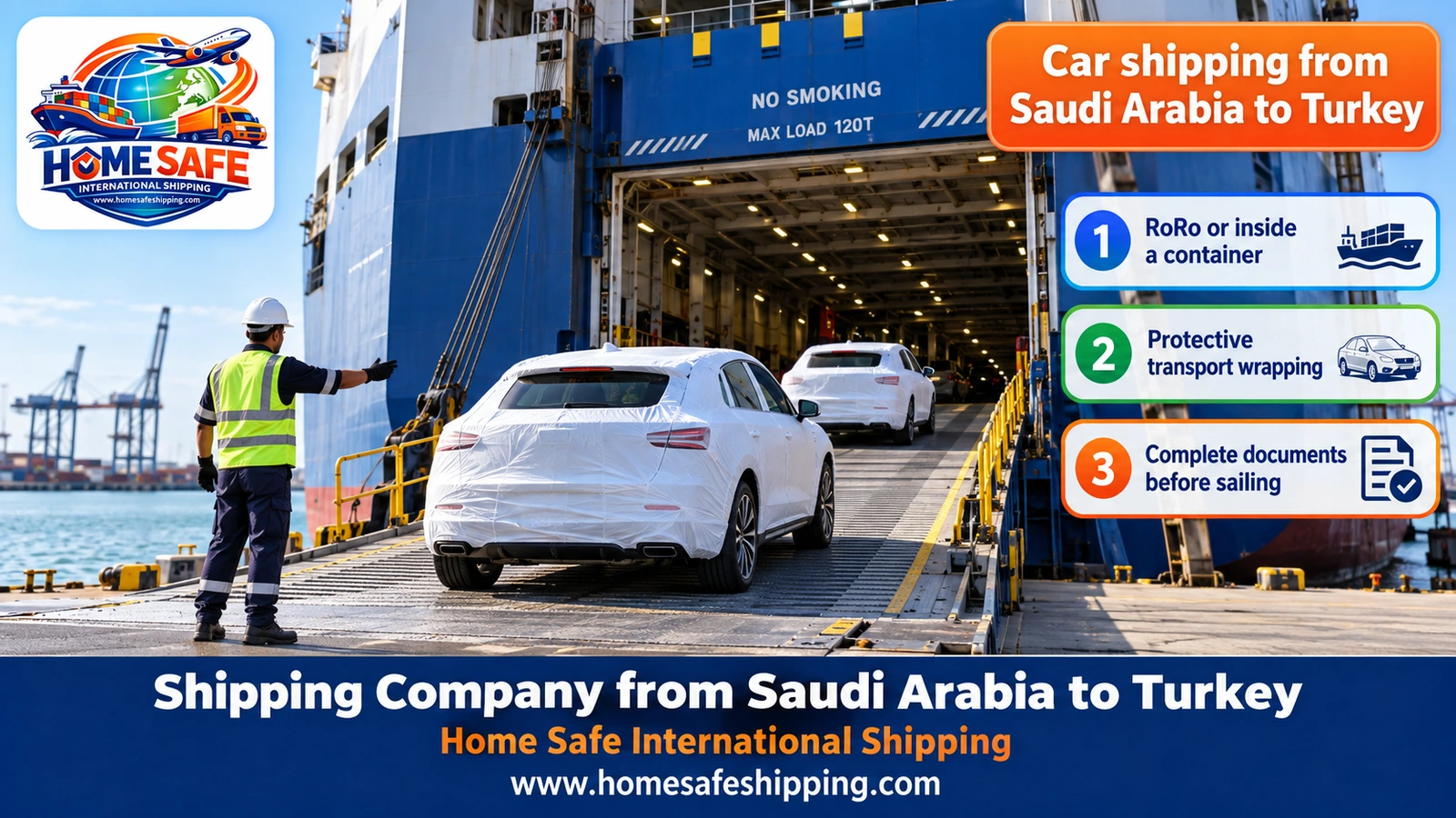 Car shipping from Saudi Arabia to Turkey