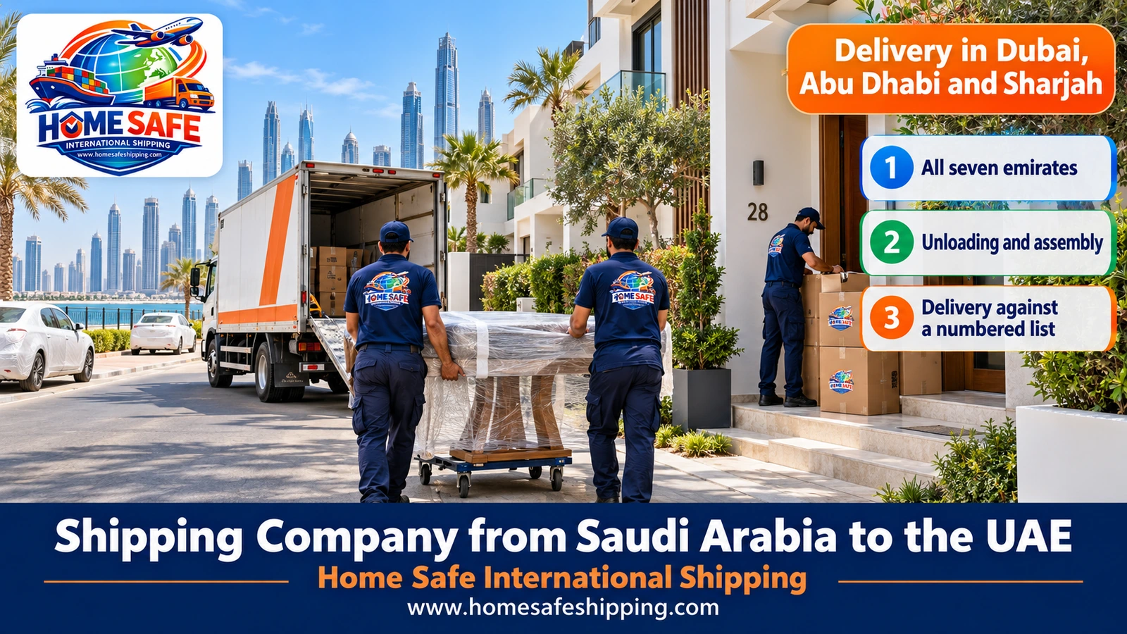 Delivery in Dubai, Abu Dhabi and Sharjah