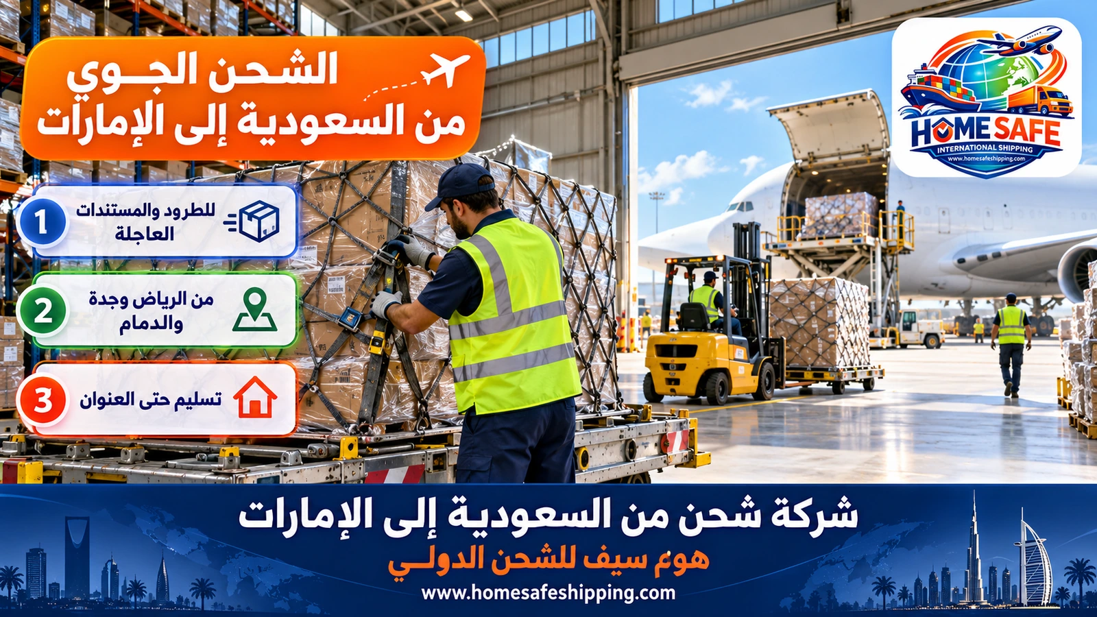 الشحن الجوي من السعودية إلى الإمارات