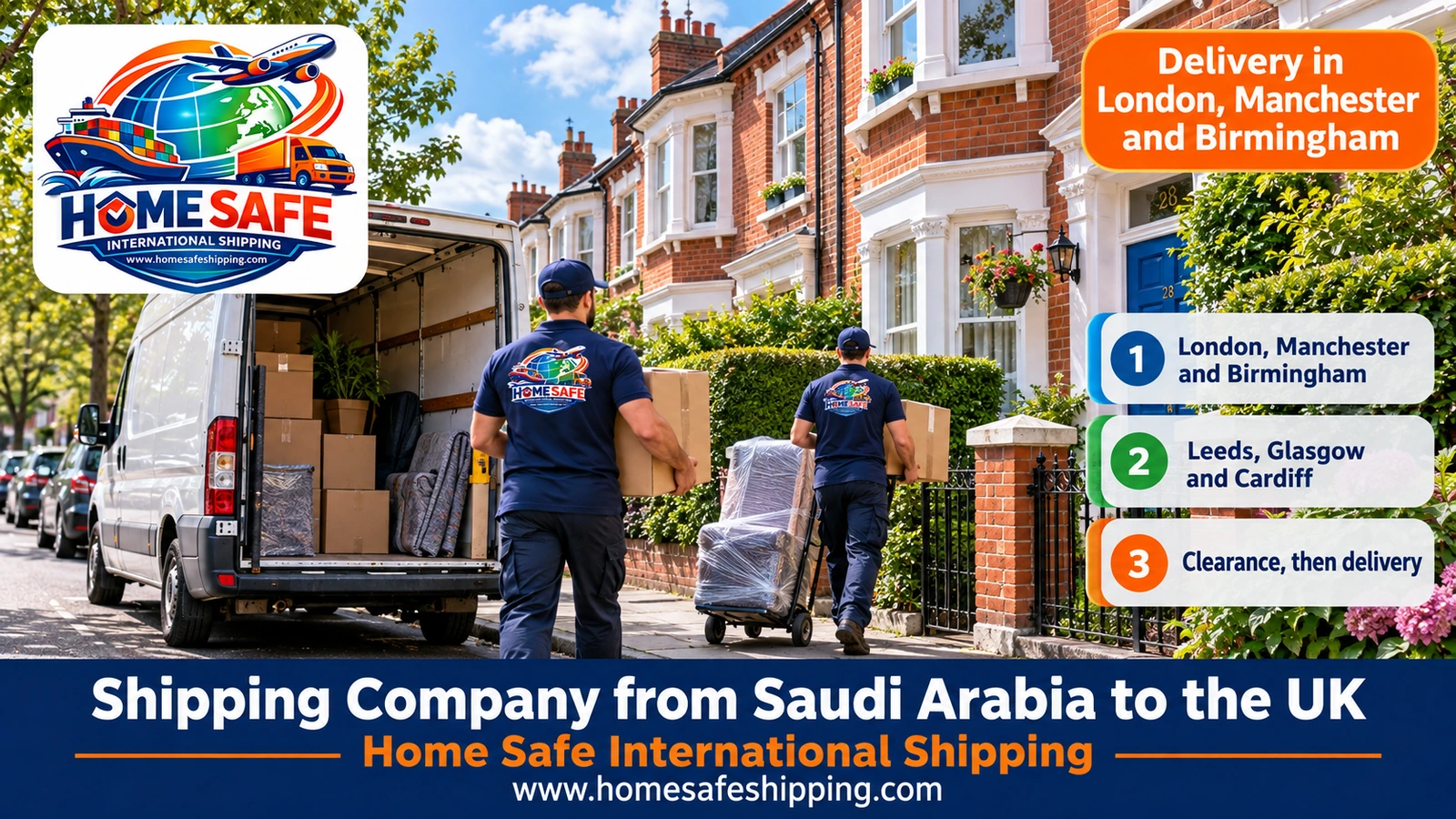 Delivery in London, Manchester and Birmingham