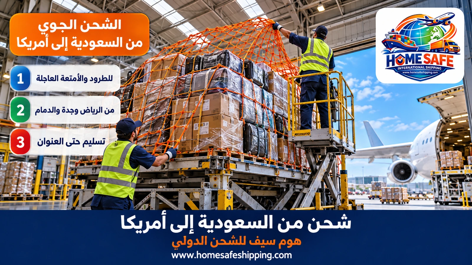 الشحن الجوي من السعودية إلى أمريكا