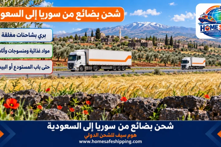 شحن بضائع من سوريا إلى السعودية