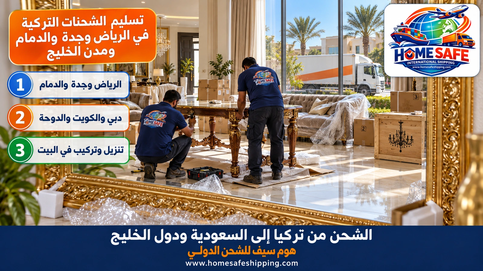 تسليم الشحنات التركية في الرياض وجدة والدمام ومدن الخليج