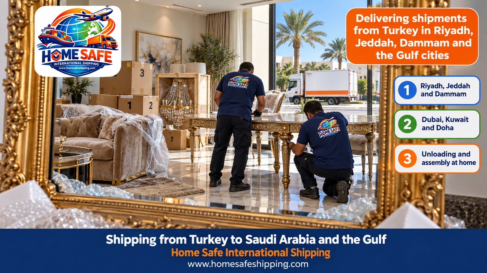 Delivering shipments from Turkey in Riyadh, Jeddah, Dammam and the Gulf cities