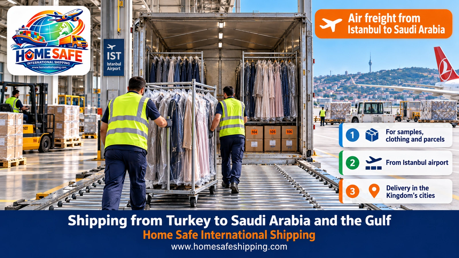 Air freight from Istanbul to Saudi Arabia