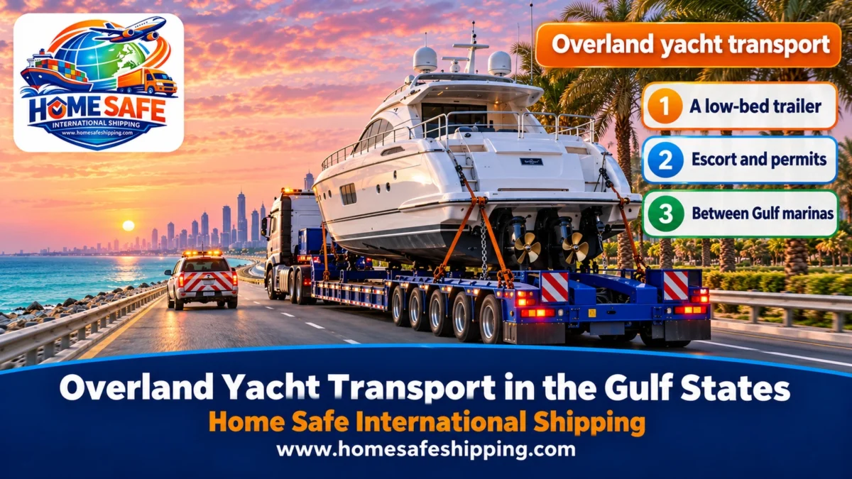 Overland yacht transport in the Gulf states