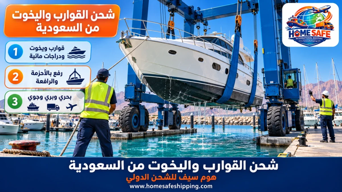 شحن القوارب واليخوت من السعودية